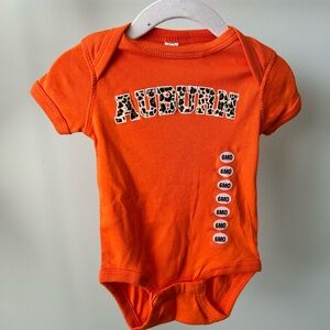 Orange Auburn University Baby Cheetah Print Onesie 6 Months NWT